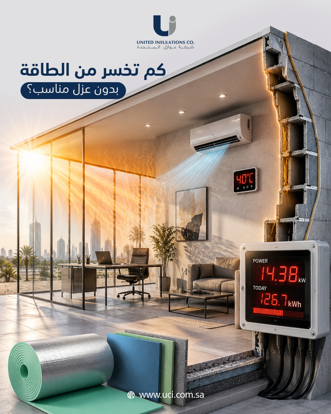 كم تخسر من الطاقة IN